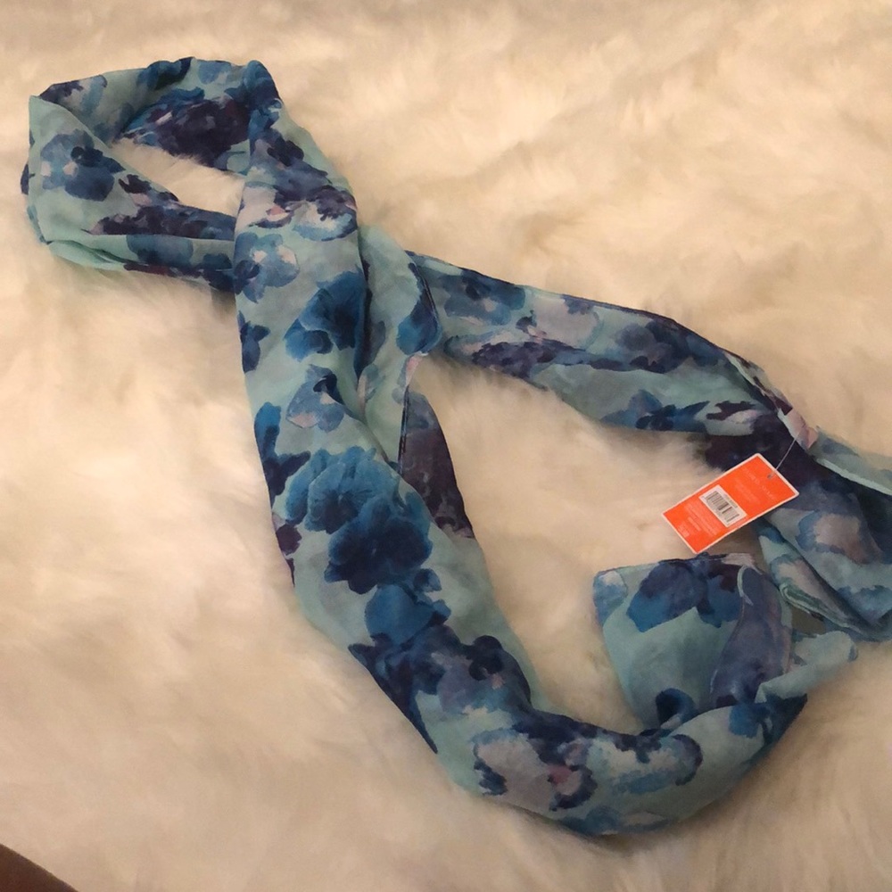 West Loop Floral Scarf Blue/Purple